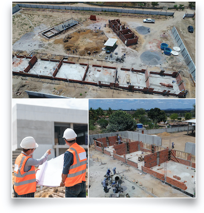 obras serrinha, escola, imagem aérea